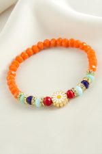 Papatya Kristal Trend Bileklik-Turuncu - Görsel 2