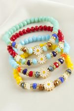 Papatya Kristal Trend Bileklik-Lacivert