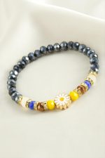 Papatya Kristal Trend Bileklik-Antrasit - Görsel 2