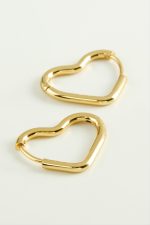 Kalp Çelik Küpe-Sarı - Görsel 2