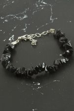 Onix Kırık Doğaltaşlı Bileklik-Siyah - Görsel 2