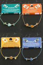 Kalp Karışık Doğaltaş Bileklik-Renkli - Görsel 5