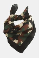 Asker Desenli Bandana 50X50-Yeşil