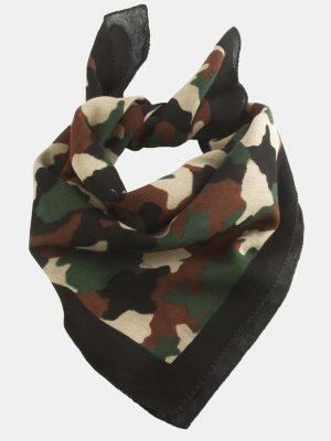 Asker Desenli Bandana 50X50-Yeşil