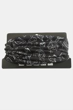 Karışık Desenli Baff Boyunluk-Siyah