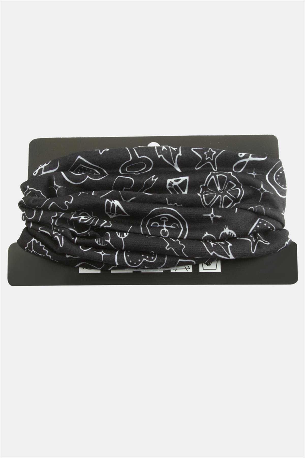 1206328_karisik-desenli-baff-boyunluk-f15-8e.jpg Karışık Desenli Baff Boyunluk-Siyah - Görsel 2