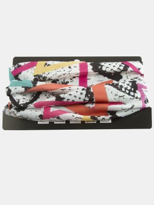 Boya Desenli Baff Boyunluk-Beyaz