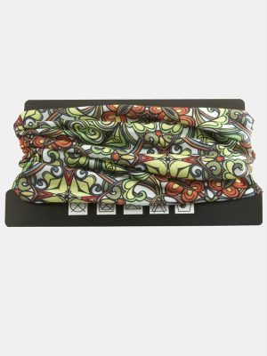 Çiçek Desenli Baff Boyunluk-Yeşil