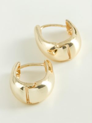 Oval Trend Metal Küpe-Gümüş Rengi