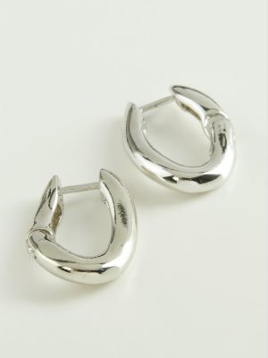 Oval Trend Metal Küpe-Sarı