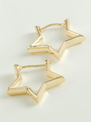 Yıldız Trend Metal Küpe-Gümüş Rengi