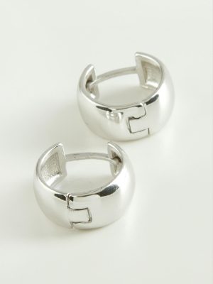 Halka Trend Metal Küpe-Gümüş Rengi