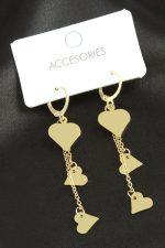 Kalp Sallantılı Trend Metal Küpe-Gümüş Rengi