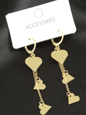 Kalp Sallantılı Trend Metal Küpe-Gümüş Rengi