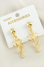 Fiyong Trend Metal Küpe-Sarı - Görsel 2