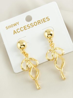 Fiyong Trend Metal Küpe-Sarı