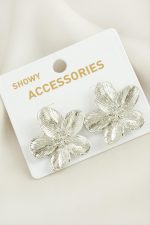 Orkide Trend Metal Küpe-Gümüş Rengi