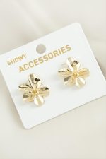 Orkide Trend Metal Küpe-Gümüş Rengi