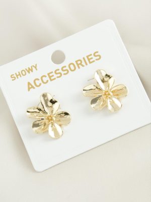 Orkide Trend Metal Küpe-Gümüş Rengi