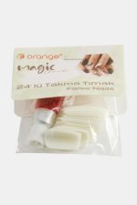 Krem Renkli Kartela Takma Tırnak 24 Adet-Krem - Görsel 2