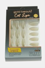 Gold 24lü Kedi Gözü Takma Tırnak-Krem - Görsel 2