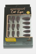 Gold 24lü Kedi Gözü Takma Tırnak-Mor - Görsel 2