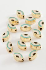 Göz Mineli Aparat 1 Adet-Turkuaz - Görsel 2