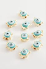 Kaplumbağa Nazar Mineli Aparat 1 Adet-Yeşil