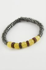 Akik Hematit Doğaltaş Bileklik-Antrasit