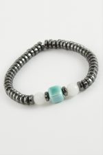 Cam - Hematit Doğaltaş Bileklik-Antrasit - Görsel 2