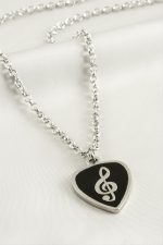 Nota Erkek Kolye-Gümüş Rengi