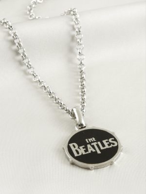 Beatls Erkek Kolye-Gümüş Rengi