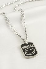 Nirvana Erkek Kolye-Siyah