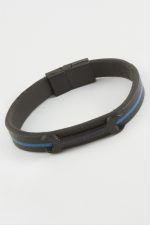 Anahtar Mıknatıslı Suni Deri Bileklik-Siyah