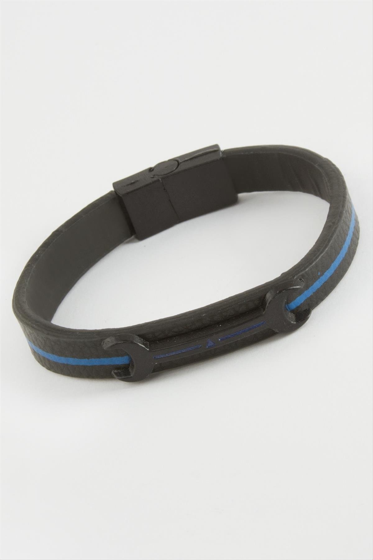 1206634_anahtar-miknatisli-suni-deri-bileklik-406f-.jpg Anahtar Mıknatıslı Suni Deri Bileklik-Siyah - Görsel 2