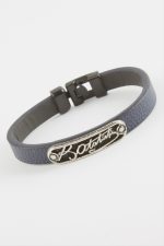 Mustafa Kemal Atatük İmzalı Kaliteli Suni Deri Bileklik-Lacivert - Görsel 2