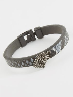 Kurt Kaliteli Suni Deri Bileklik-Lacivert