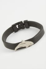 Yunus Kaliteli Suni Deri Bileklik-Siyah
