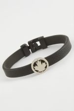 Ağaç Kaliteli Suni Deri Bileklik-Siyah