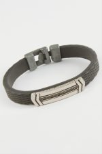 Ok Kaliteli Suni Deri Bileklik-Siyah - Görsel 2