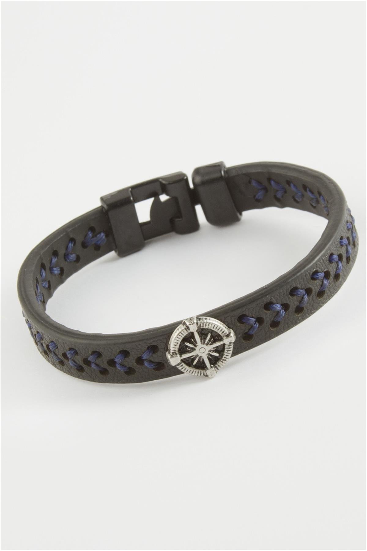 1206657_pusula-kaliteli-suni-deri-bileklik-58f-cb.jpg Pusula Kaliteli Suni Deri Bileklik-Siyah - Görsel 1