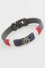 DümenKaliteli Suni Deri Bileklik-Lacivert