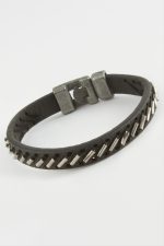 Kaliteli Suni Deri Bileklik-Siyah - Görsel 2