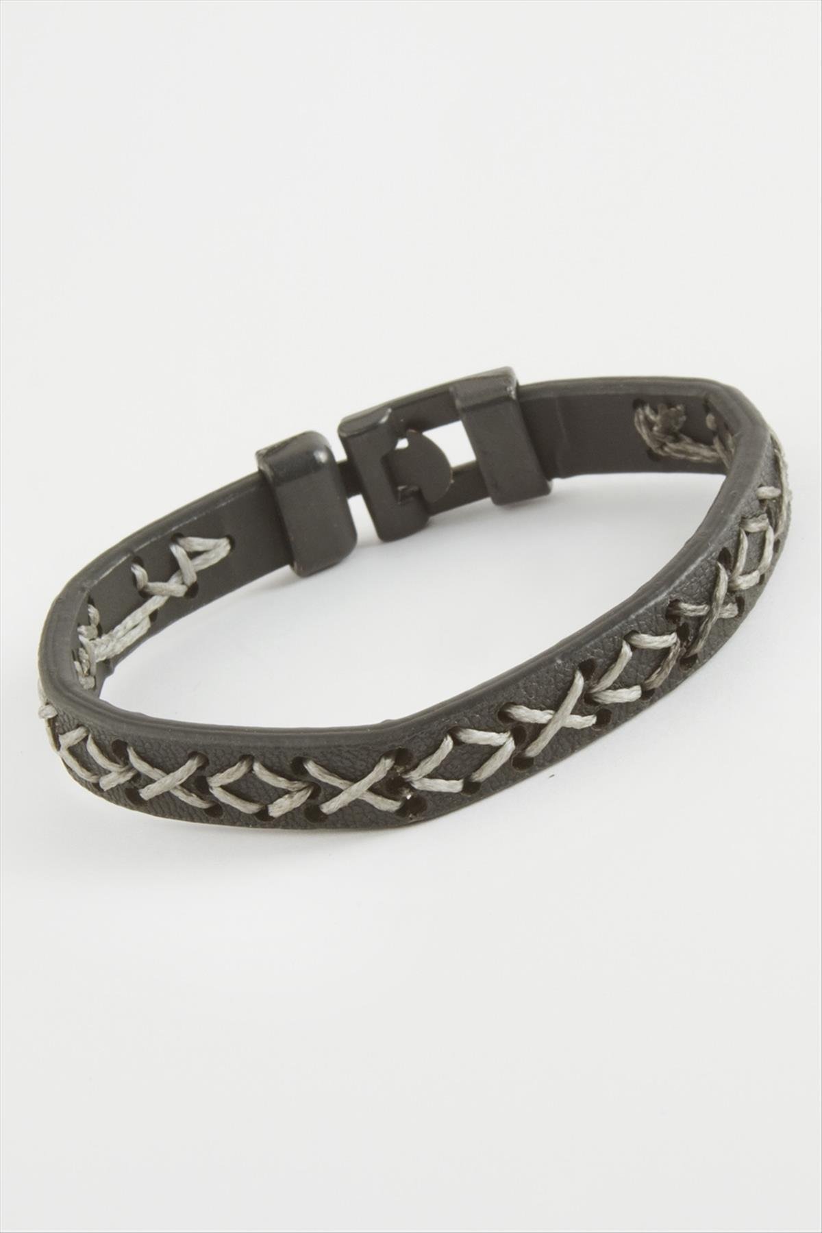 1206664_ipli-kaliteli-suni-deri-bileklik-8-c9a3.jpg İpli Kaliteli Suni Deri Bileklik-Siyah - Görsel 1