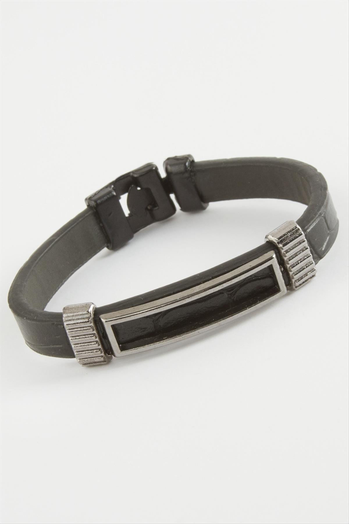 1206667_cerceve-kaliteli-suni-deri-bileklik-8ccf-2.jpg Çerçeve Kaliteli Suni Deri Bileklik-Siyah - Görsel 2