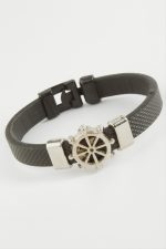 Dümen Kaliteli Suni Deri Bileklik-Siyah - Görsel 2