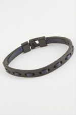 İpli Kaliteli Suni Deri Bileklik-Siyah - Görsel 2