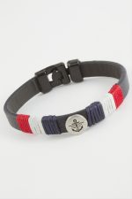 Çapa Kaliteli Suni Deri Bileklik-Siyah - Görsel 2