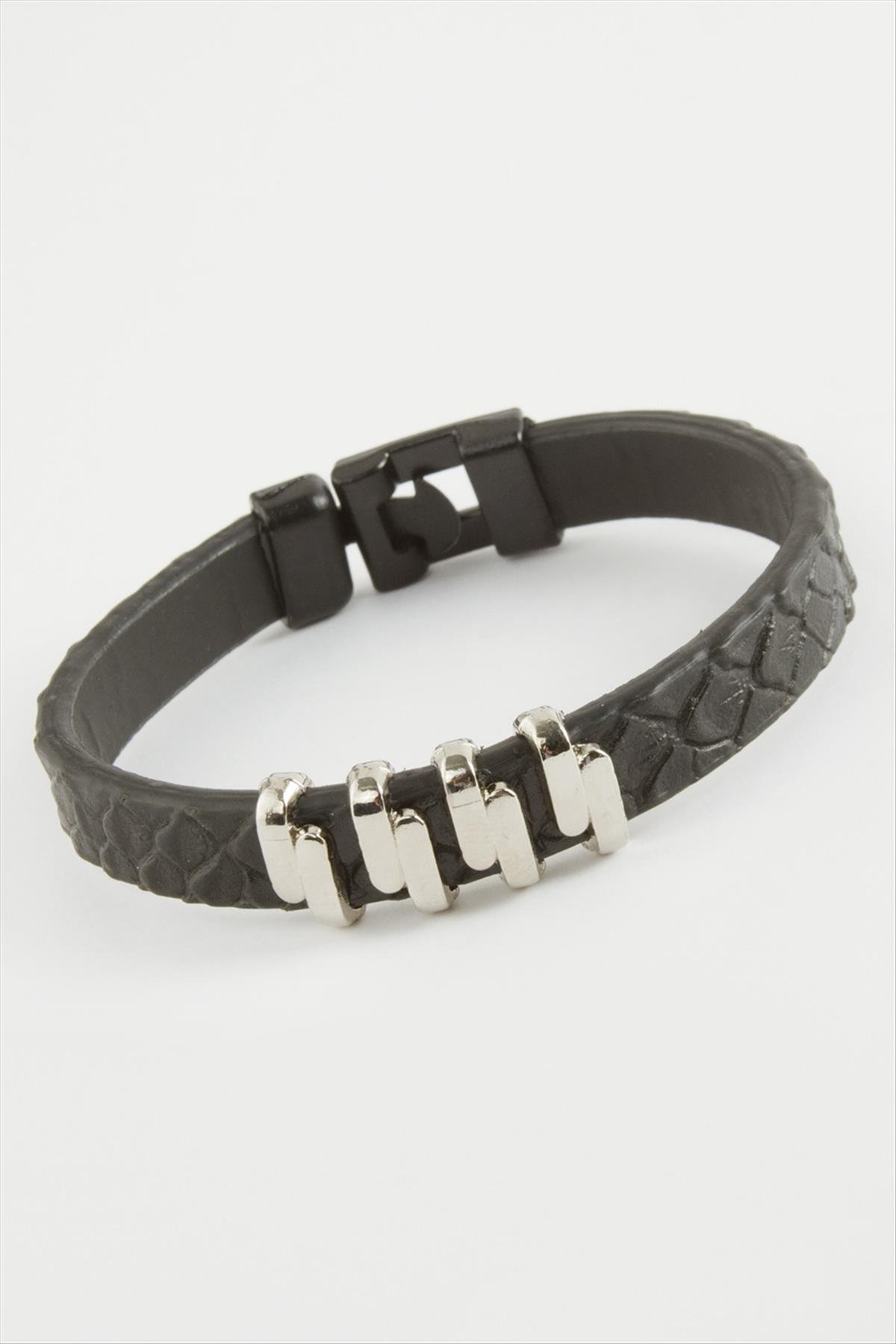 1206674_zikzak-kaliteli-suni-deri-bileklik-d072-4.jpg Zikzak Kaliteli Suni Deri Bileklik-Siyah - Görsel 1