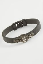 Aslan Kaliteli Suni Deri Bileklik-Siyah - Görsel 2